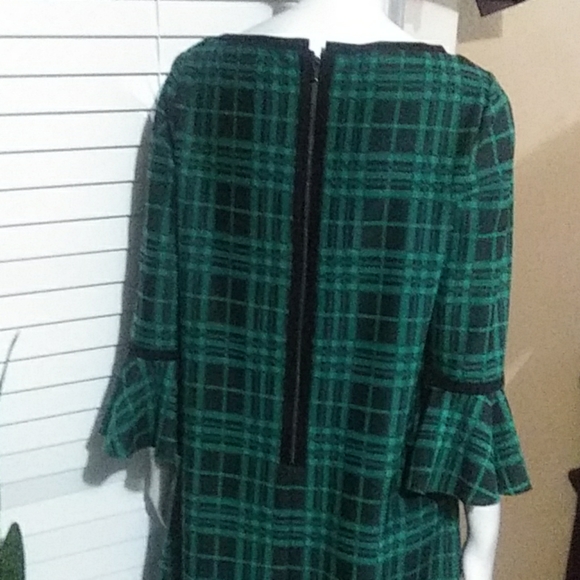 GREEN & BLACK STRIPE DRESS - Picture 2 of 2